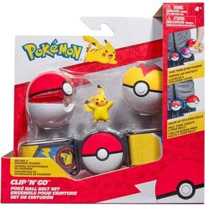 Pokemon Clip 'N' Go Poké Ball Belt Set - Red, Yellow, White